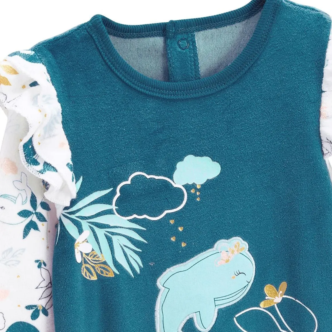Pyjama bébé en velours Moana