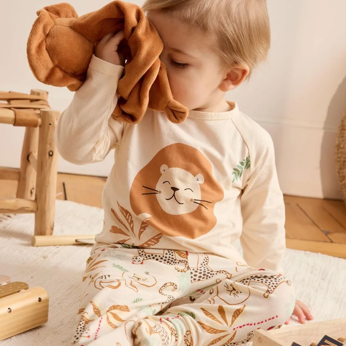 Pyjama enfant 2 pièces à pieds retroussables Tango