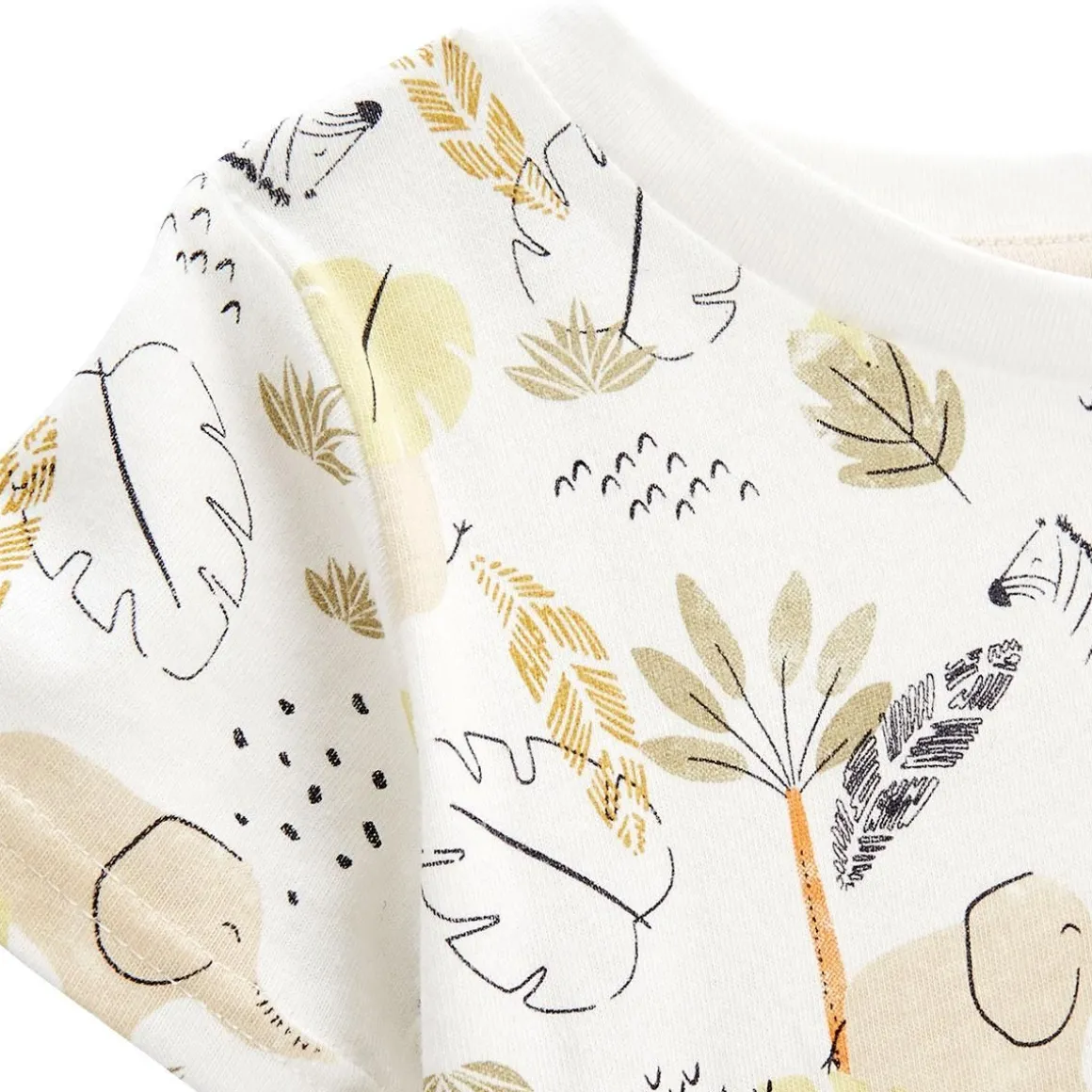 Pyjama enfant manches courtes écru Zagora