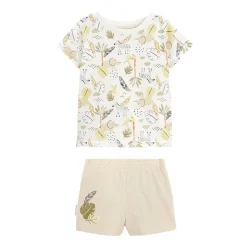 Pyjama enfant manches courtes écru Zagora