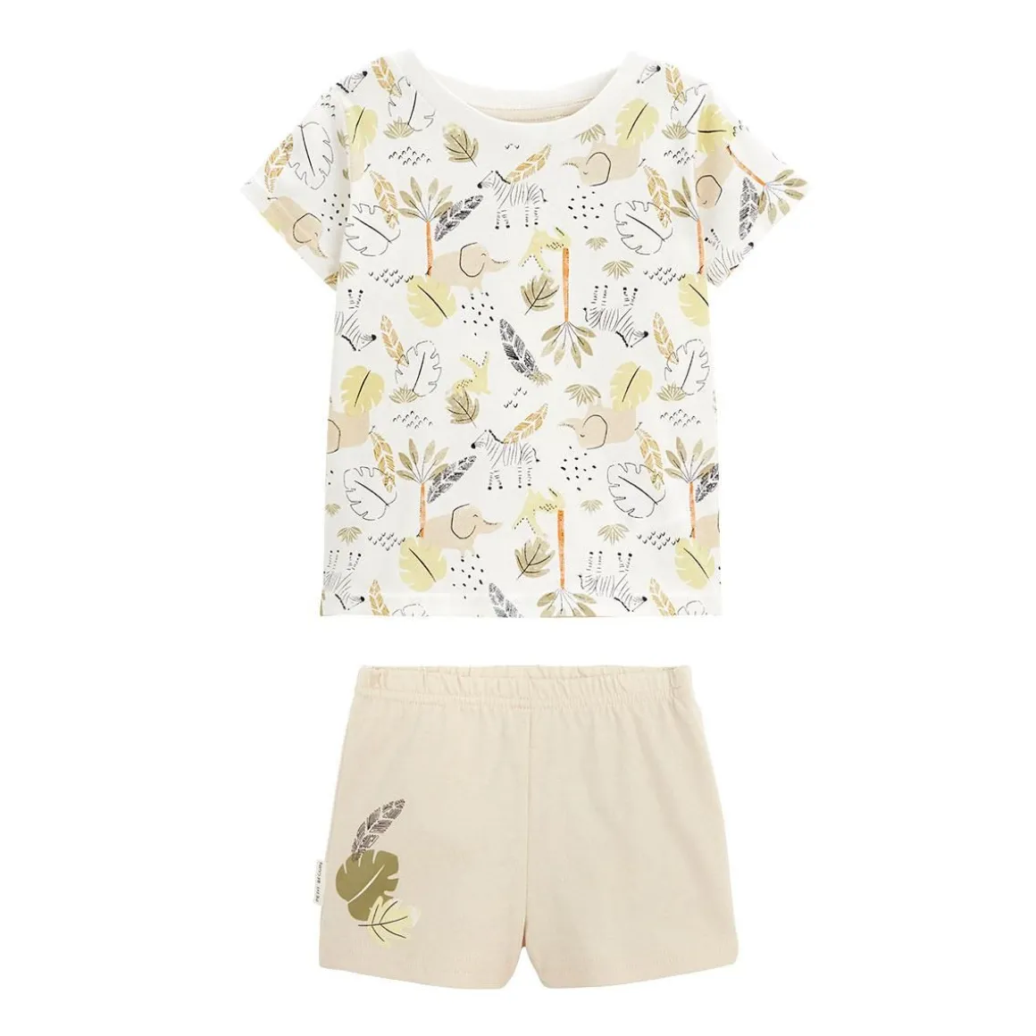 Pyjama enfant manches courtes écru Zagora
