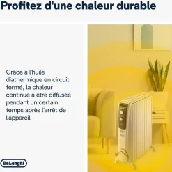 Radiateur à bain d'huile 2500w blanc - trd41025