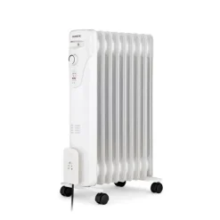 Radiateur bain d'huile électrique - 2000 Watts - OCEANIC - 3 puissances - 9 éléments - Mobile - Blanc