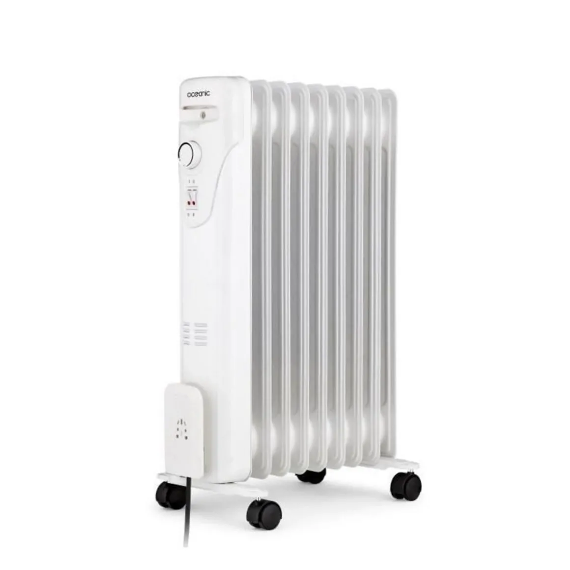 Radiateur bain d'huile électrique - 2000 Watts - OCEANIC - 3 puissances - 9 éléments - Mobile - Blanc