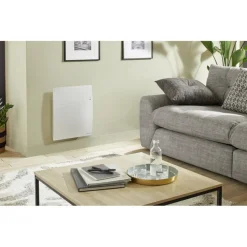 Radiateur chaleur 1000W AGILIA horizontal pilotage intelligent connecté blanc carat ATLANTIC 503122
