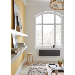 Radiateur connecté lumineux plinthe DIVALI 1500W gris étoilé ATLANTIC 507633