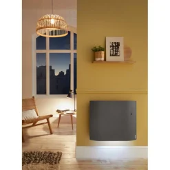 Radiateur connecté lumineux horizontal DIVALI 750W gris étoilé ATLANTIC 507623