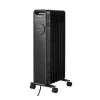 Radiateur electrique bain dhuile 1500W OCEANIC - 3 puissances - Thermostat electronique - Telecommande - Mobile - Noir