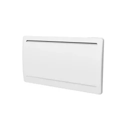 Radiateur électrique fixe a inertie seche céramique 1500W OCEANIC Rubis - Design galbé - Blanc - NF