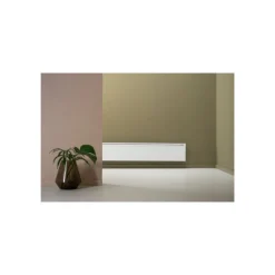 Radiateur électrique long ADAX Connecté en Verre trempé - Blanc - 1000 W - 1380x210x91mm - IVER L 1