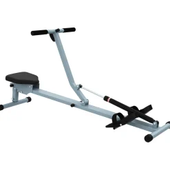 Rameur d'appartement appareil de Fitness et musculation cardio training écran LCD multifonction acier gris et noir