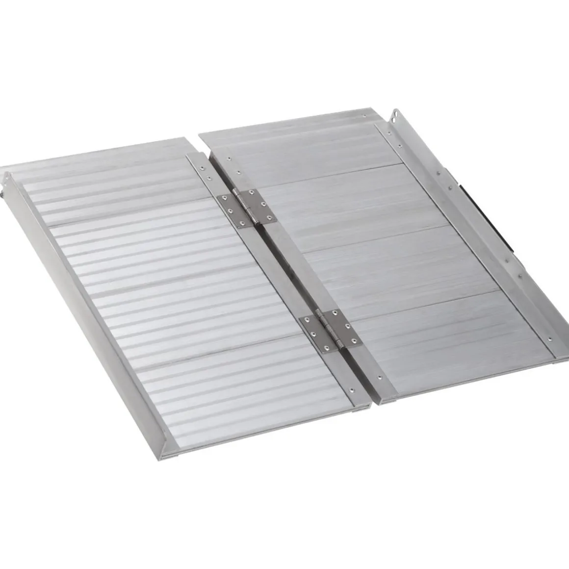 Rampe de fauteuil roulant rampe de chargement antidérapante pliable avec bordures de sécurité max. 270 Kg alu.