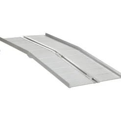 Rampe de fauteuil roulant rampe de chargement antidérapante pliable avec bordures de sécurité max. 270 Kg alu