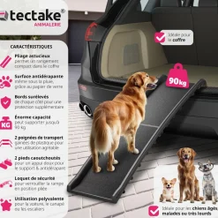 Rampe pour chien Paw Step Auto, pliable et antidérapante, jusqu'à 90kg