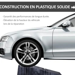 Rampes de levage pour voiture véhicule utilitaire caravane camping-car dim. 91L x 30l x 21H cm HDPE noir