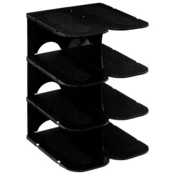 Range-Chaussures Empilable 4 Paires 37cm Noir