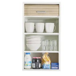 Rangement de cuisine à rideau coloris blanc L40 cm - COOKING