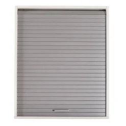 Rangement de cuisine à rideau coloris blanc L60 cm - COOKING