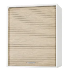 Rangement de cuisine à rideau coloris blanc L60 cm - COOKING