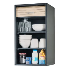 Rangement de cuisine à rideau coloris noir L40 cm - COOKING