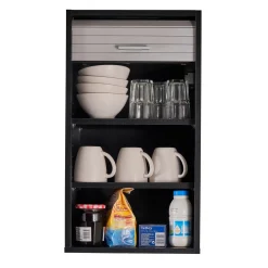 Rangement de cuisine à rideau coloris noir L40 cm - COOKING