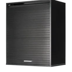 Rangement de cuisine à rideau coloris noir L60 cm - COOKING