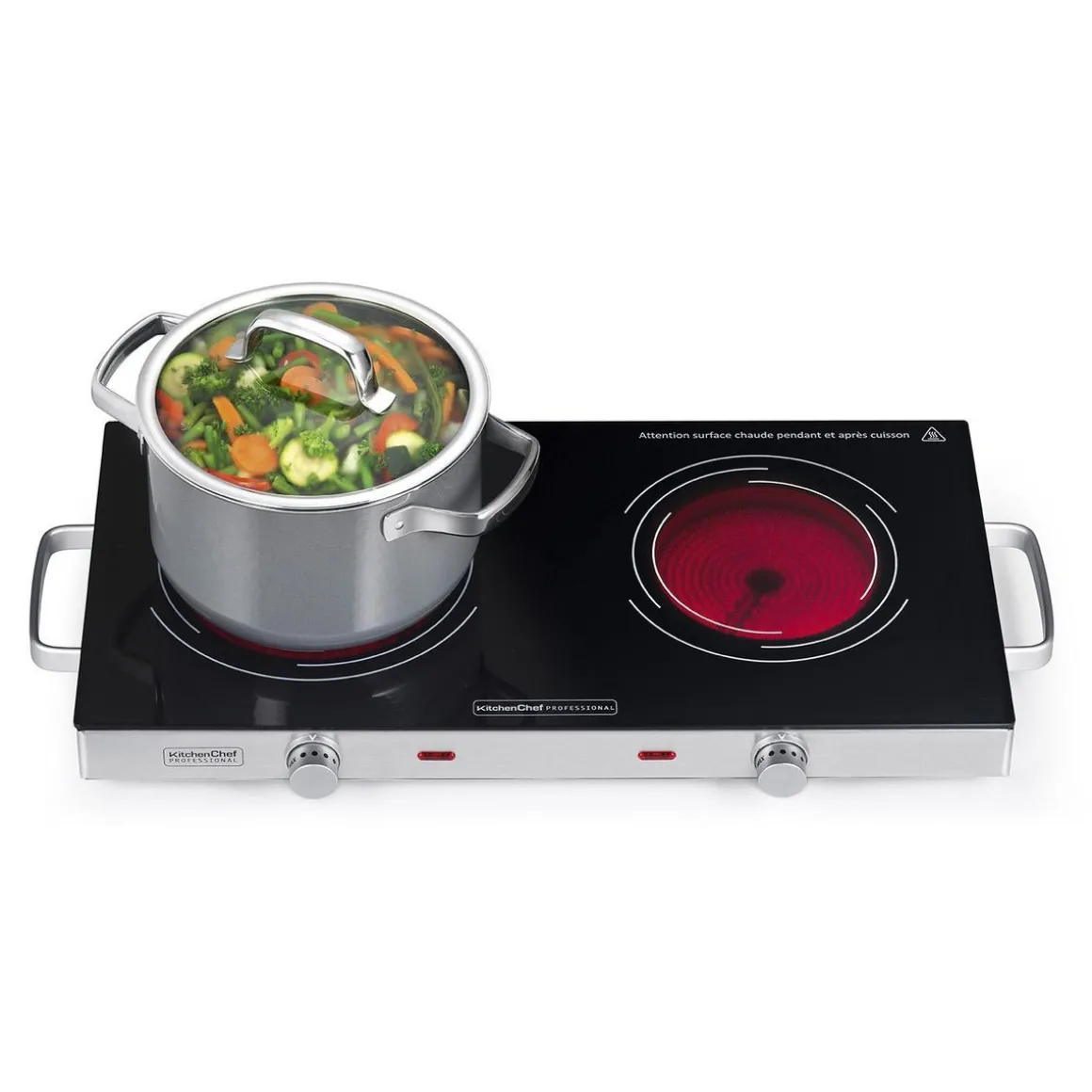 Réchaud vitroceramique 2 feux 2800w - kcppv2800