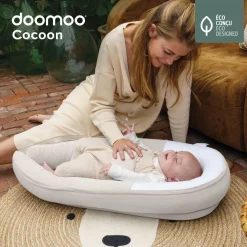 Réducteur nouveau-né Doomoo Cocoon Babymoov - Evolutif, Respirant, 0 - 8 mois - Tetra Sand