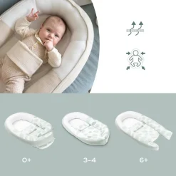 Réducteur nouveau-né Doomoo Cocoon Babymoov - Evolutif, Respirant, 0 - 8 mois - Tetra Sand