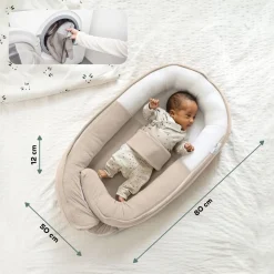 Réducteur nouveau-né Doomoo Cocoon Babymoov - Evolutif, Respirant, 0 - 8 mois - Tetra Sand