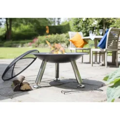 RedFire Vasque a feu Chicago Noir Acier 75 cm 85013