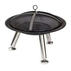 RedFire Vasque a feu Chicago Noir Acier 75 cm 85013