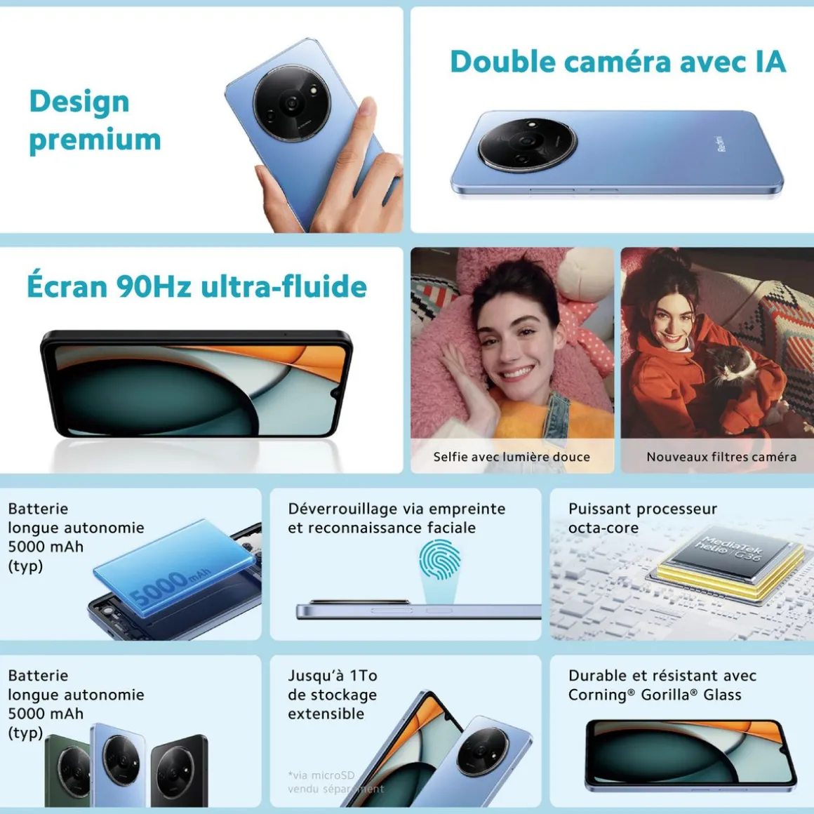 Redmi A3 64Go - Noir