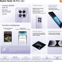 Redmi Note 14 Pro 5G 256Go - Violet