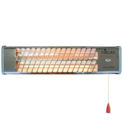 Reglette infrarouge quartz 1200W chauffage mural intérieur et extérieur NIKLAS