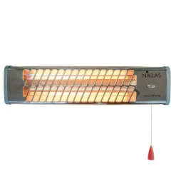 Reglette infrarouge quartz 1200W chauffage mural intérieur et extérieur NIKLAS