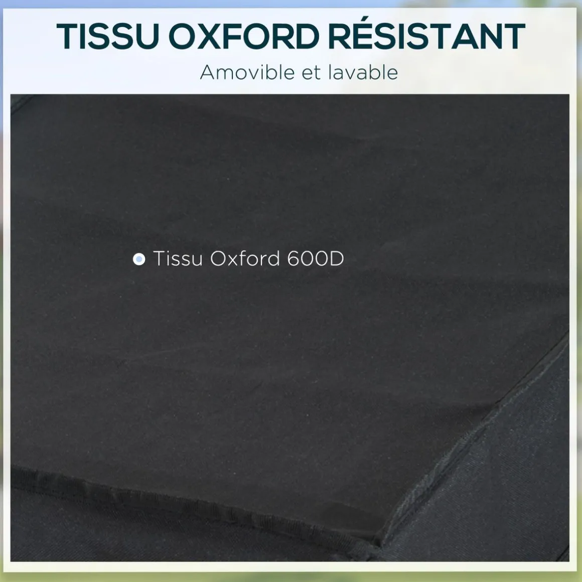 Remorque de transport velo cargo pliable charge max.60kg avec 4 reflecteurs et housse amovible rouge noir