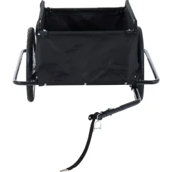 Remorque de transport velo cargo pliable charge max.60kg avec 4 reflecteurs et housse amovible rouge noir