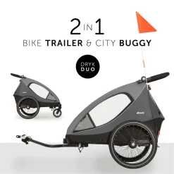 Remorque de vélo pour bébé Dryk Duo