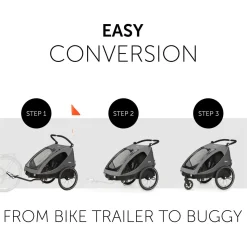 Remorque de vélo pour bébé Dryk Duo