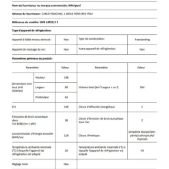 Réfrigérateur 1 porte 60cm 364l - sw8am2qx2