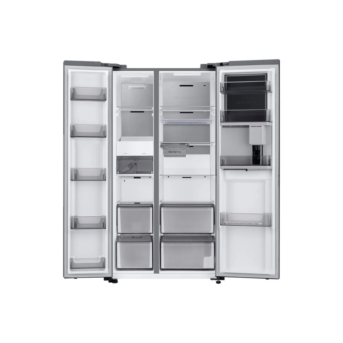 Réfrigérateur américain RH69CG895DS9, 645 L, Froid ventilé No Frost, D