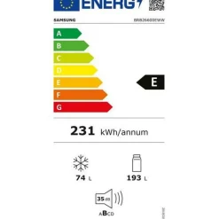 Réfrigérateur combiné intégrable à glissières 267l - brb26600eww