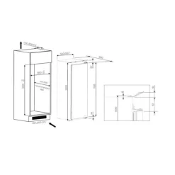Réfrigérateur intégrable à glissière 209l - arg8502