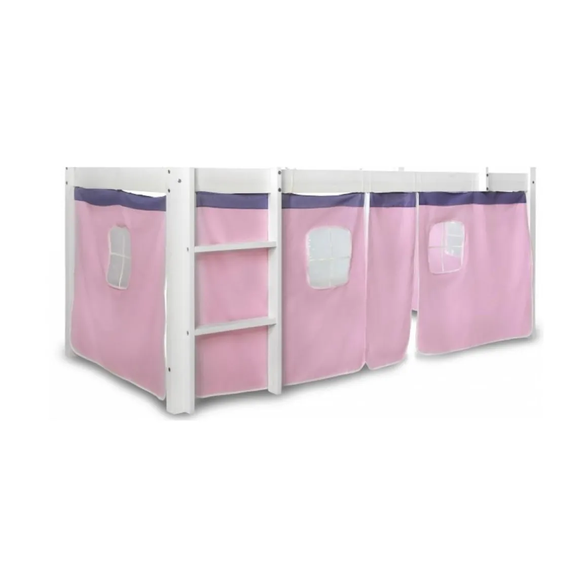 Rideau de lit pour lit mezzanine HS4U tissu coton rose