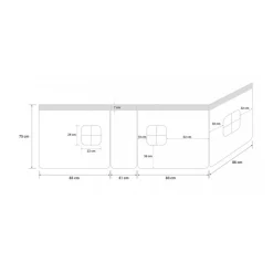 Rideau de lit pour lit mezzanine HS4U tissu coton rose