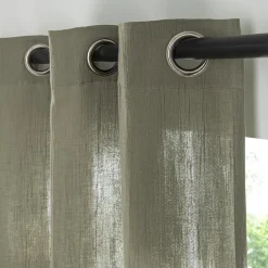 Rideau uni en gaze de coton oeillets à l'unité 140x260cm