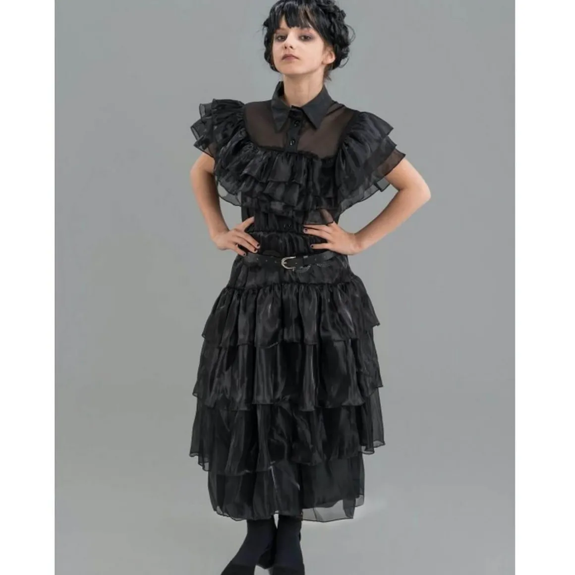Robe de bal noire - Mercredi - Fille - 13/14 ans (158 à 164 cm)