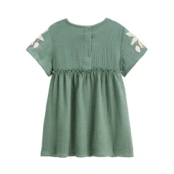 Robe enfant en gaze de coton + chouchou Pivoina