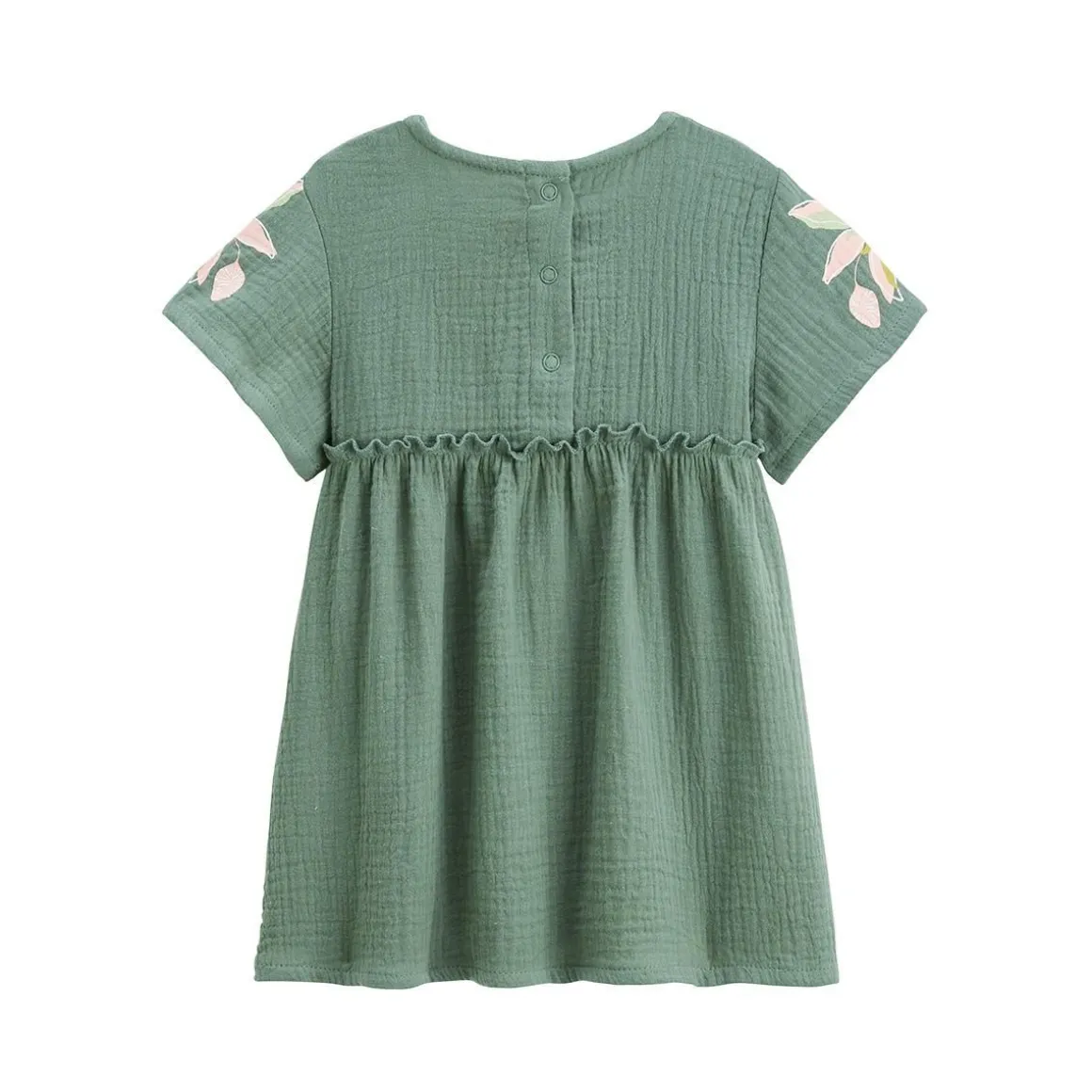 Robe enfant en gaze de coton + chouchou Pivoina